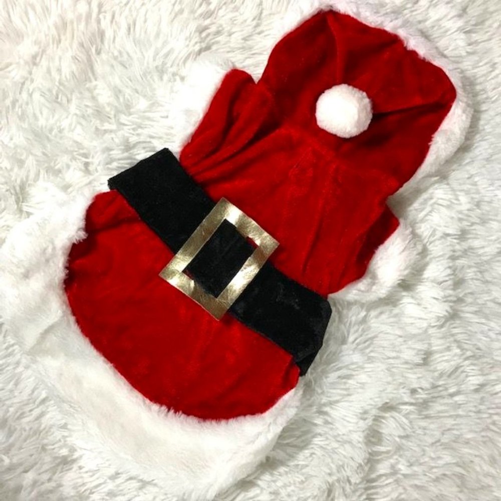NWOT Santa Red Velvet and Faux Fur Pet Coat